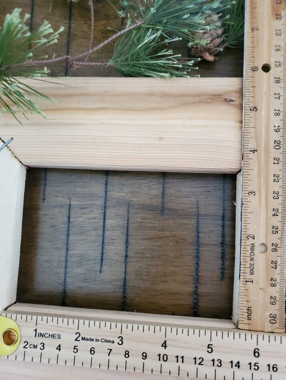 Set of 5 Unfinished Rustic Wood Pine Picture Frames DIY Craft Gallery